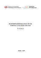 Kənd kitabxanalarının müasir dövrün tələblərinə uyğun fəaliyyətinə dair təlimat